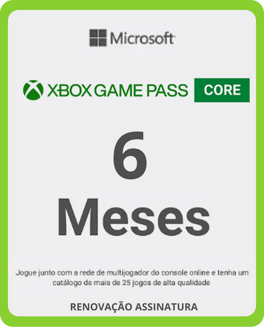Xbox Game Pass Core (Live Gold) 6 Meses